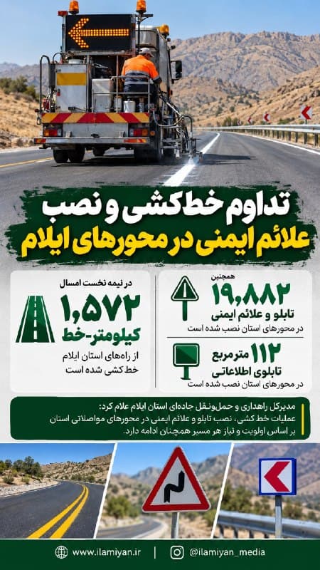 حیدر دشتی‌پور مدیرکل راهداری و حمل‌ونقل جاده‌ای استان ایلام: نیمه نخست امسال، ۱,۵۷۲ کیلومتر-خط از راه‌های استان ایلام…