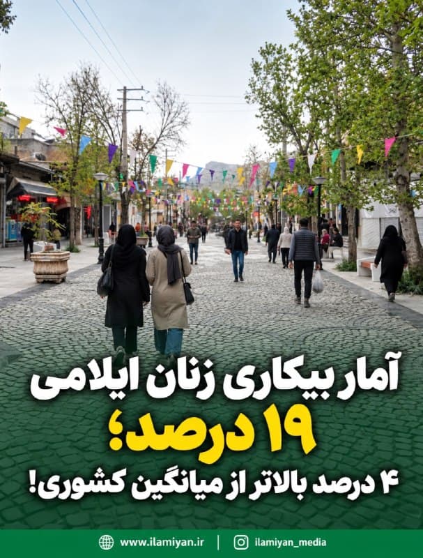 آمار بیکاری زنان ایلامی ۱۹ درصد؛ ۴ درصد بالاتر از میانگین کشوری!