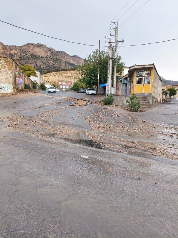 وضعیت بلوار هجرت پس از چند میلی متر بارندگی