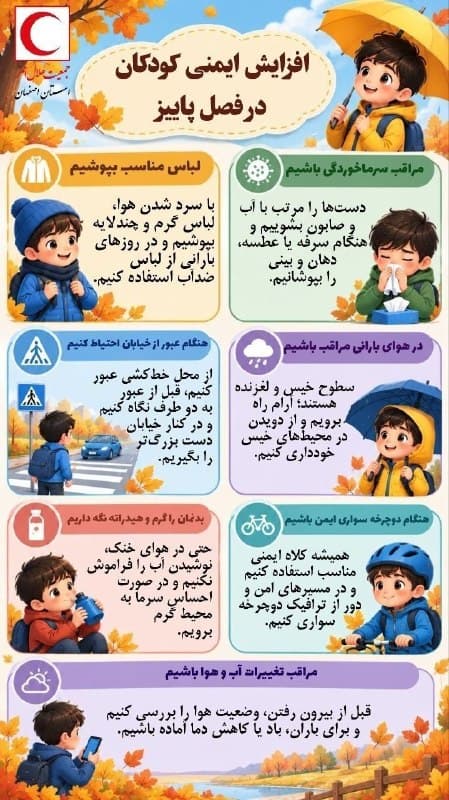 افزایش ایمنی کودکان در فصل پاییز